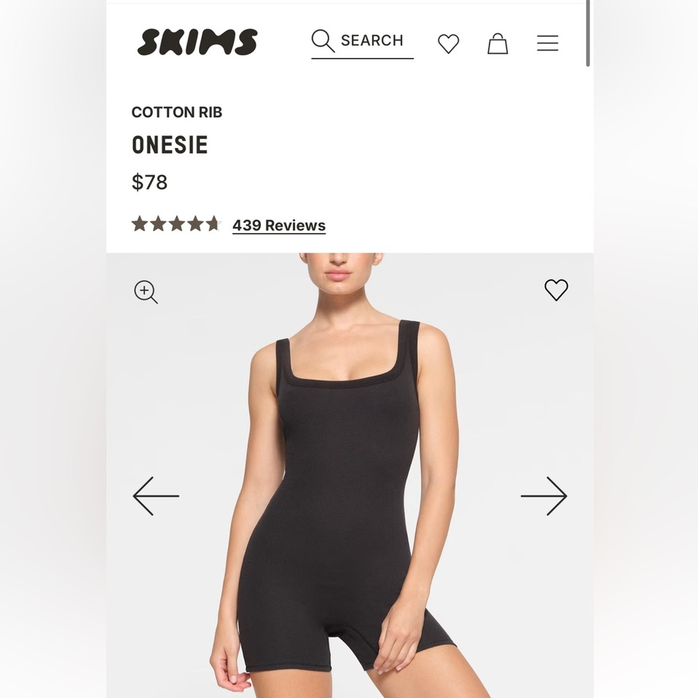 SKIMS cotton ribbed onesie